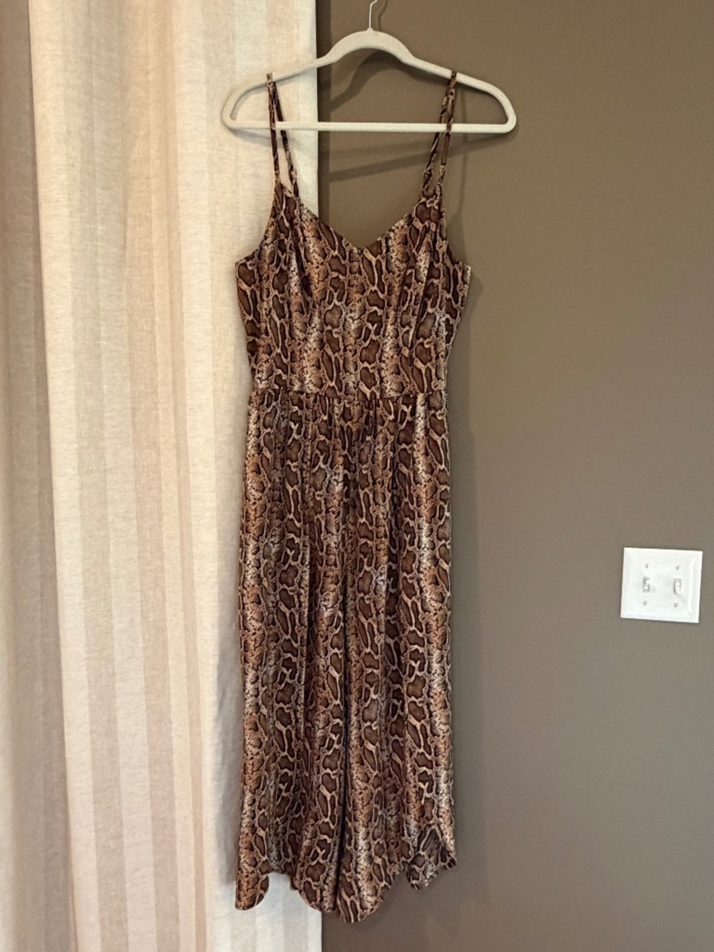 Venus Snakeskin Flared and Split Leg, Party Vacation Travel, Size Medium